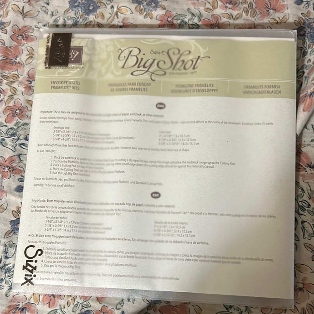 Stampin' Up! Big Shot Sizzix Die Cutting Machine Accessory - Cream and Brown